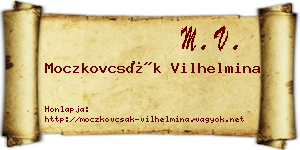 Moczkovcsák Vilhelmina névjegykártya